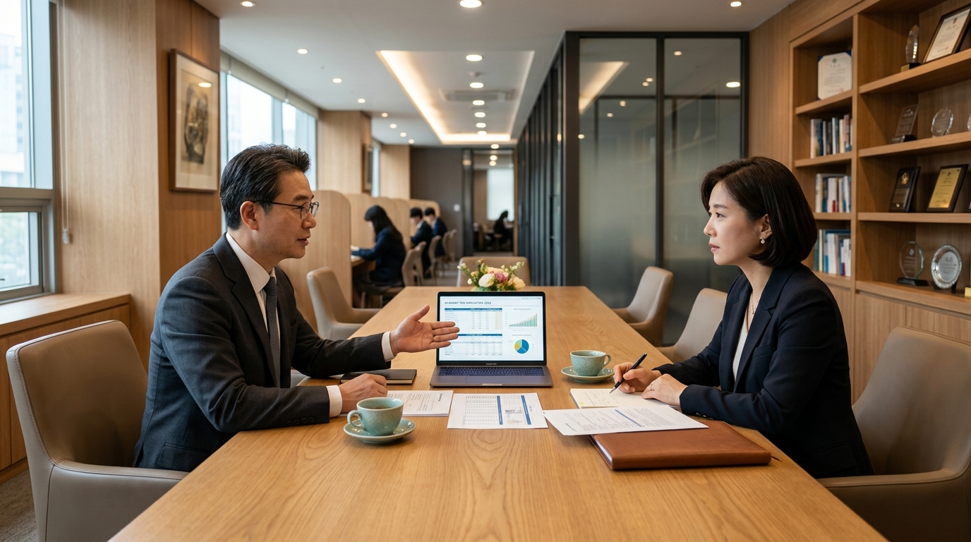 실시간 상담 접수 및 전담 세무 컨설팅 (AI 생성 이미지)